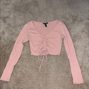 Pink cropped sweater